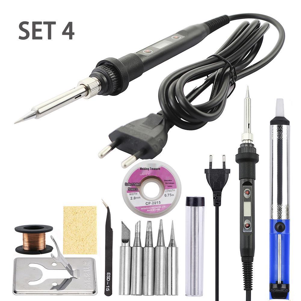 220V EU 80W LCD Electric Soldering Iron Kit SET1 - Ceramic Heating Core with AC 220-240V
220V EU 80W LCD Electric Soldering Iron Kit SET1 - Ceramic Heating Core with AC 220-240V