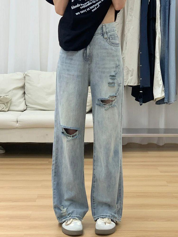 Джинсы с рваным дизайном Женские Летние Тонкие С высокой талией Свободные Узкие Широкие Брюки Прямые Брюки Ретро Уличный Стиль Мешковатые Джинсы для Леди XS
Джинсы с рваным дизайном Женские Летние Тонкие С высокой талией Свободные Узкие Широкие Брюки Прямые Брюки Ретро Уличный Стиль Мешковатые Джинсы для Леди XS