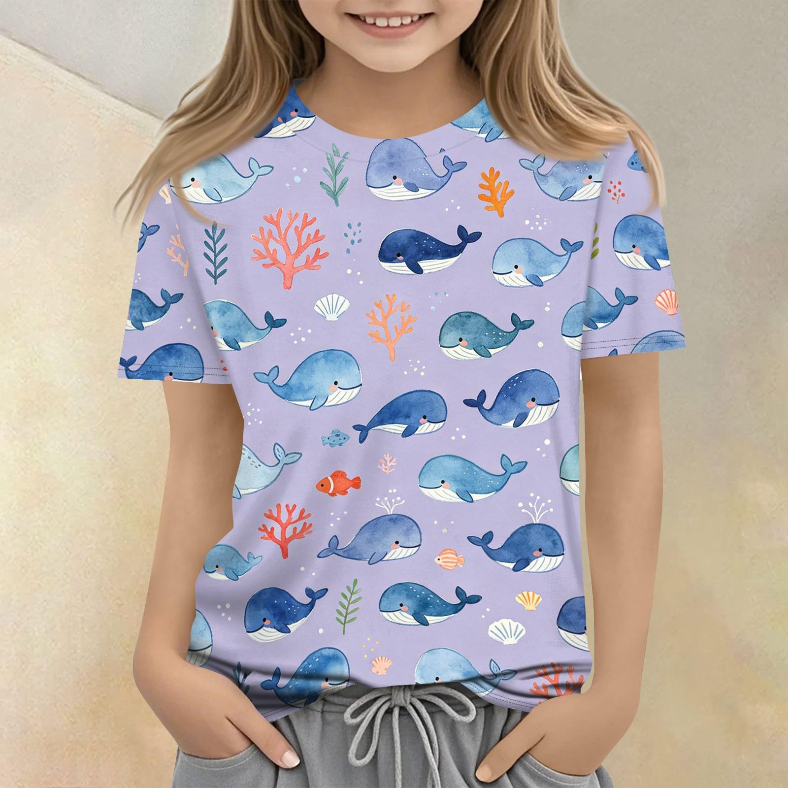 Kids Animal Print Crew Neck Short Sleeve Casual Loose Fit T Shirt Top Lightweight Soft Fabric Comfortable Wear 150 синій
Kids Animal Print Crew Neck Short Sleeve Casual Loose Fit T Shirt Top Lightweight Soft Fabric Comfortable Wear 150 синій