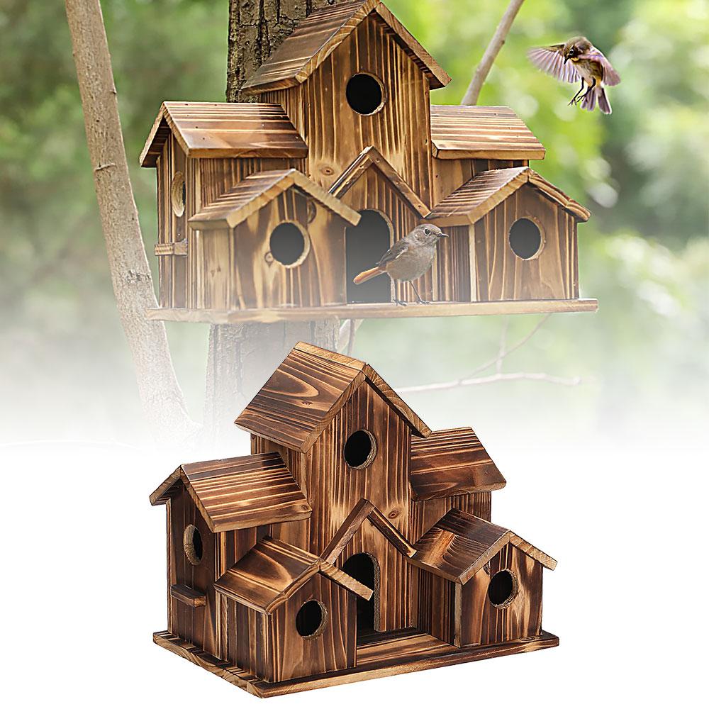 Decorations Birdhouse Hanging Waterproof Handmade Wooden Bird House Hummingbird Nest wooden
Decorations Birdhouse Hanging Waterproof Handmade Wooden Bird House Hummingbird Nest wooden