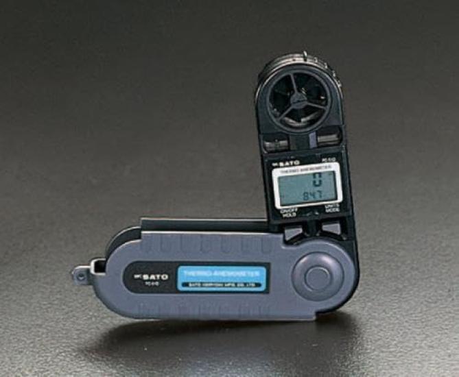 Sato Keiryoki Seisakujo Измеритель скорости и температуры ветра EA739AA
Sato Keiryoki Seisakujo Измеритель скорости и температуры ветра EA739AA