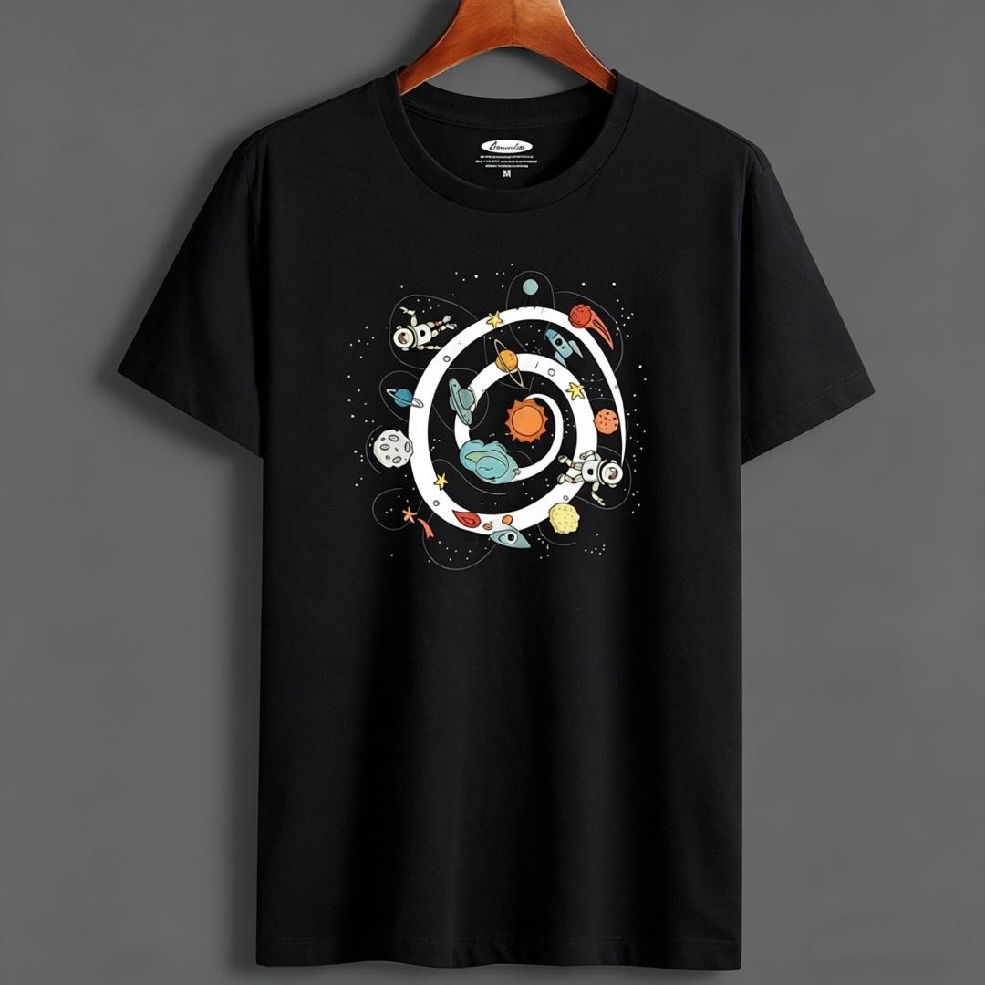 Plus Size 100% Cotton Man T-Shirt Solar System Print Tee Boys Trendy Casual Streetwear M чёрный
Plus Size 100% Cotton Man T-Shirt Solar System Print Tee Boys Trendy Casual Streetwear M чёрный