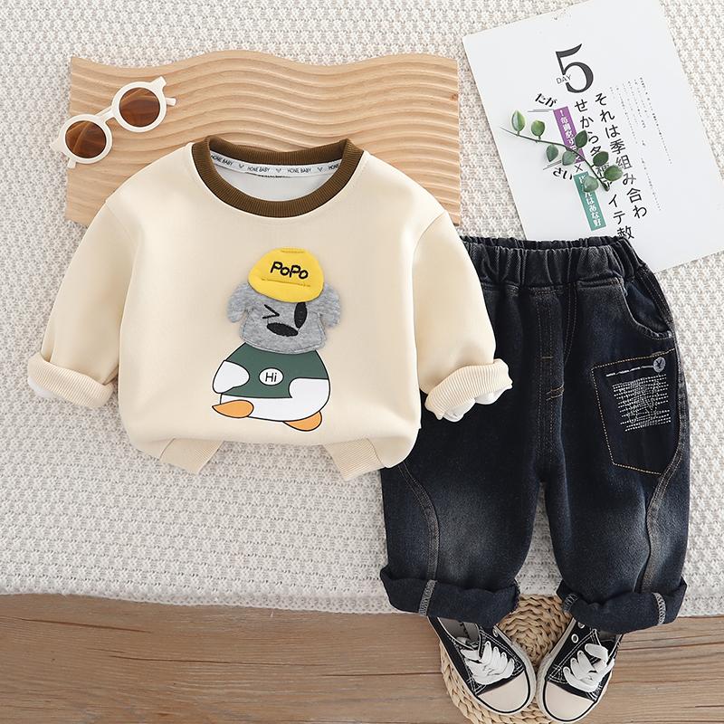 Комплект с длинными рукавами для мальчика 0-5 лет, детская толстовка с круглым вырезом и рисунком, повседневные джинсовые брюки, удобная одежда для малышей M бежевый
Комплект с длинными рукавами для мальчика 0-5 лет, детская толстовка с круглым вырезом и рисунком, повседневные джинсовые брюки, удобная одежда для малышей M бежевый