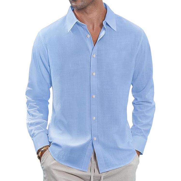 Year cotton and linen shirt thin lapel with pocket linen long-sleeved shirt men 5XL
Year cotton and linen shirt thin lapel with pocket linen long-sleeved shirt men 5XL