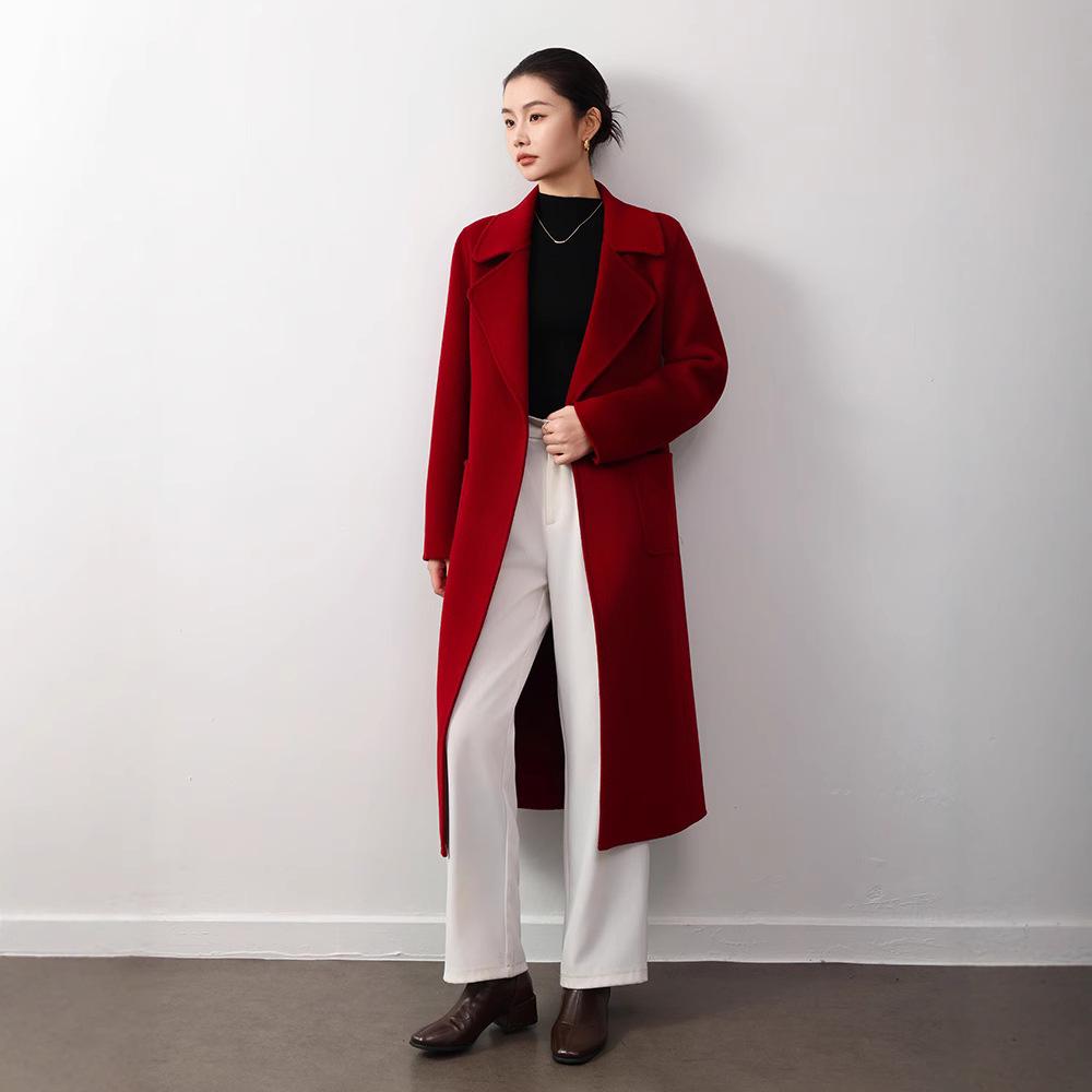 Women s Slim Fit Double-Faced Wool Overcoat - Extra Long, Over-the-Knee, Autumn/Winter Fashion S for 85-100 Jin
Women s Slim Fit Double-Faced Wool Overcoat - Extra Long, Over-the-Knee, Autumn/Winter Fashion S for 85-100 Jin