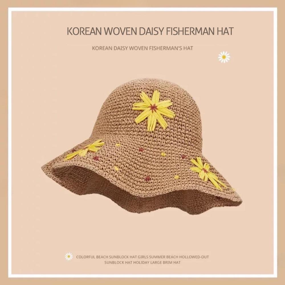 Daisy grass hat for women in summer with hollowed out large brim for sun protection, beach vacation sun hat by the sea хакі
Daisy grass hat for women in summer with hollowed out large brim for sun protection, beach vacation sun hat by the sea хакі