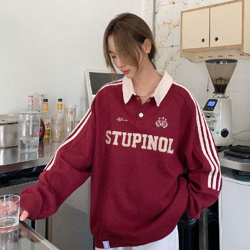 American Retro Color Block Polo Sweatshirt - Casual Loose Fit L (suggested for 100-125 jin)
American Retro Color Block Polo Sweatshirt - Casual Loose Fit L (suggested for 100-125 jin)