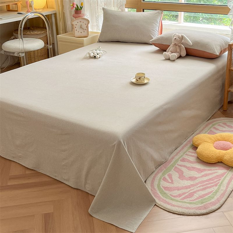 New Japanese Style Striped Thick Bed Sheet with Pillowcase for Single Student Dormitory 120*230
New Japanese Style Striped Thick Bed Sheet with Pillowcase for Single Student Dormitory 120*230