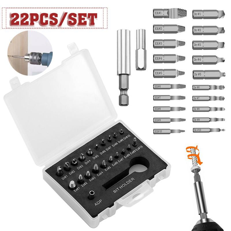 PDTO 22X Набор экстракторов поврежденных винтов для удаления сломанных болтов, легко извлекает зачищенные сверла 
PDTO 22X Набор экстракторов поврежденных винтов для удаления сломанных болтов, легко извлекает зачищенные сверла