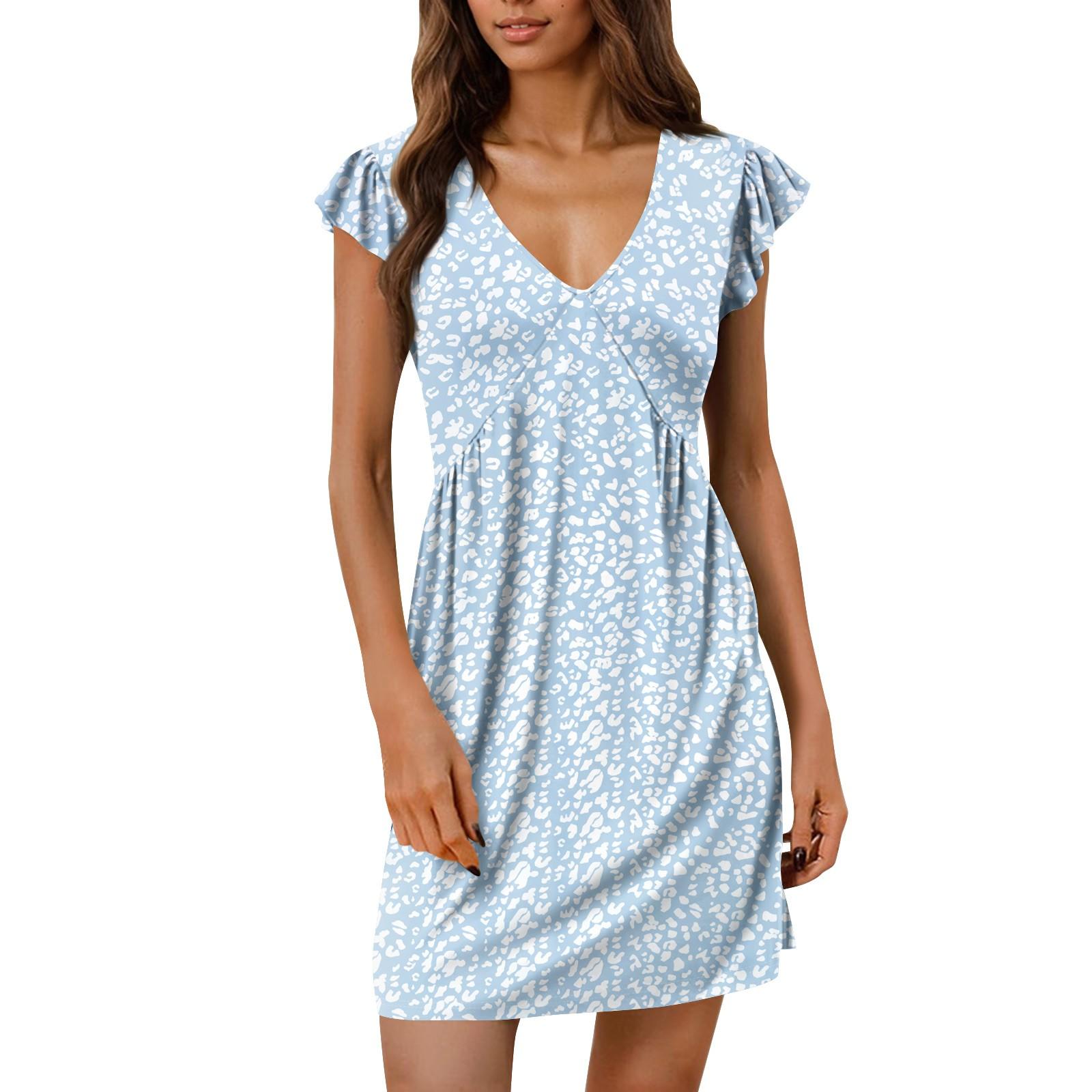 Women s Summer Dress Loose V Neck Sleeveless Sundress Dress with Pockets XL небо синє кольору
Women s Summer Dress Loose V Neck Sleeveless Sundress Dress with Pockets XL небо синє кольору