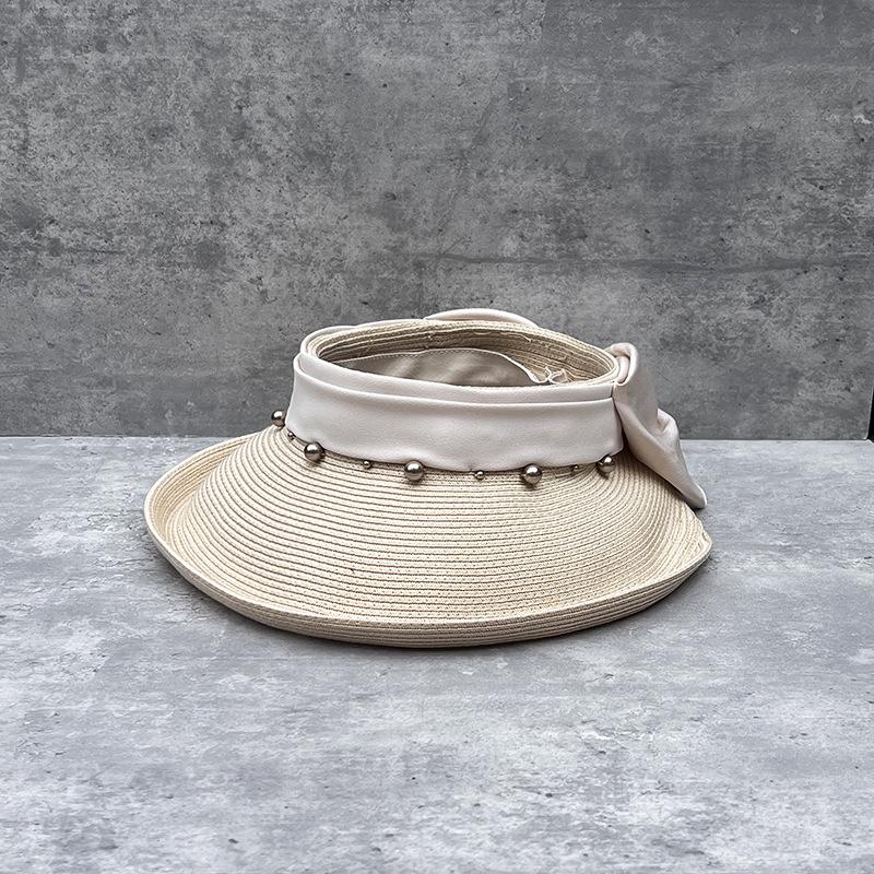 Straw Pearl Bow Empty Top Hat Women S Summer Travel Sun Protection Straw Hat French Light Luxury Crimped Sun Hat M(56-58cm)
Straw Pearl Bow Empty Top Hat Women S Summer Travel Sun Protection Straw Hat French Light Luxury Crimped Sun Hat M(56-58cm)