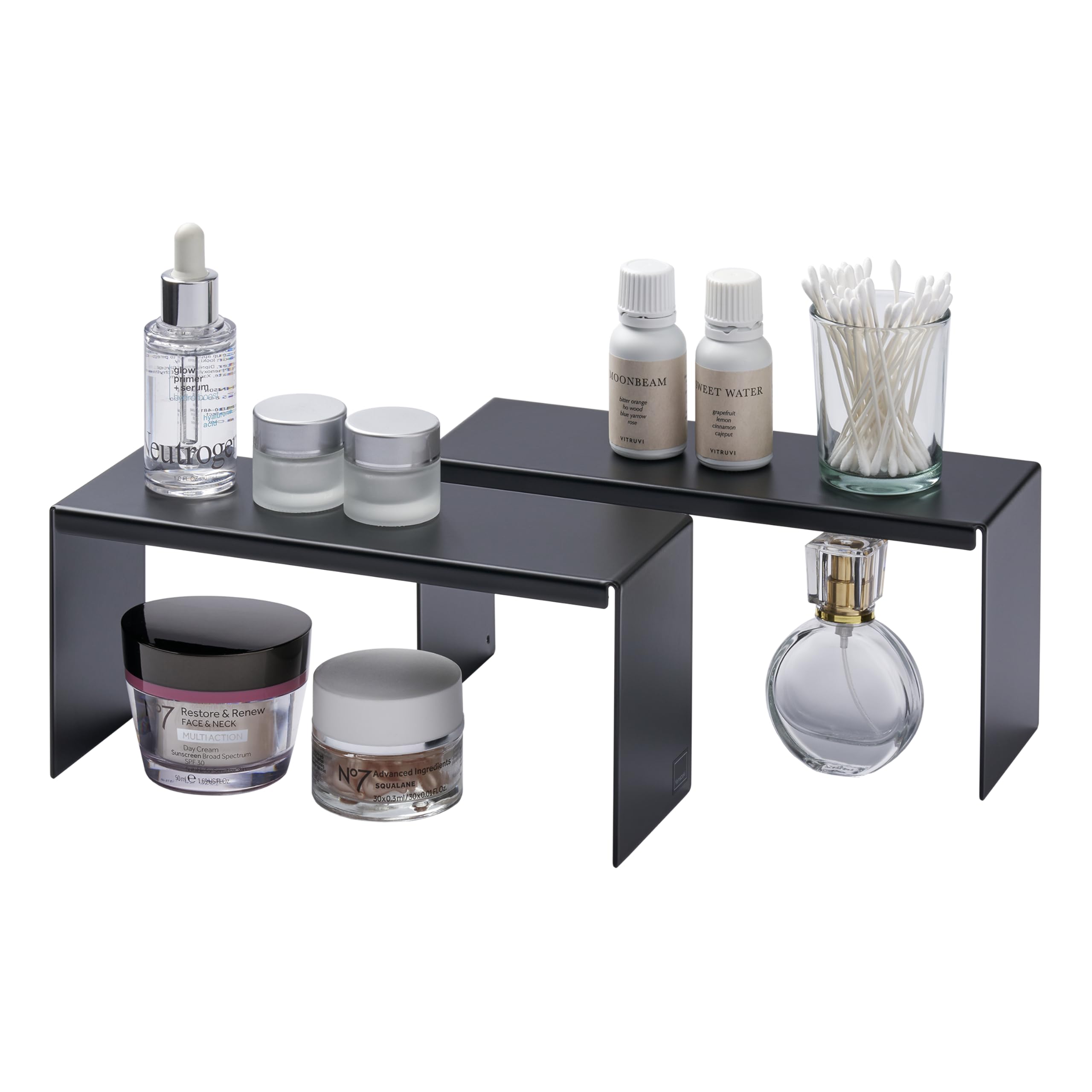 Yamazaki Jitsugyo Washroom Mirror Storage Rack, Set of 2, Black, Approx. W22 x D8 x H10cm Tower U-shaped Rack Storage Shelf Washroom 4037
Yamazaki Jitsugyo Washroom Mirror Storage Rack, Set of 2, Black, Approx. W22 x D8 x H10cm Tower U-shaped Rack Storage Shelf Washroom 4037