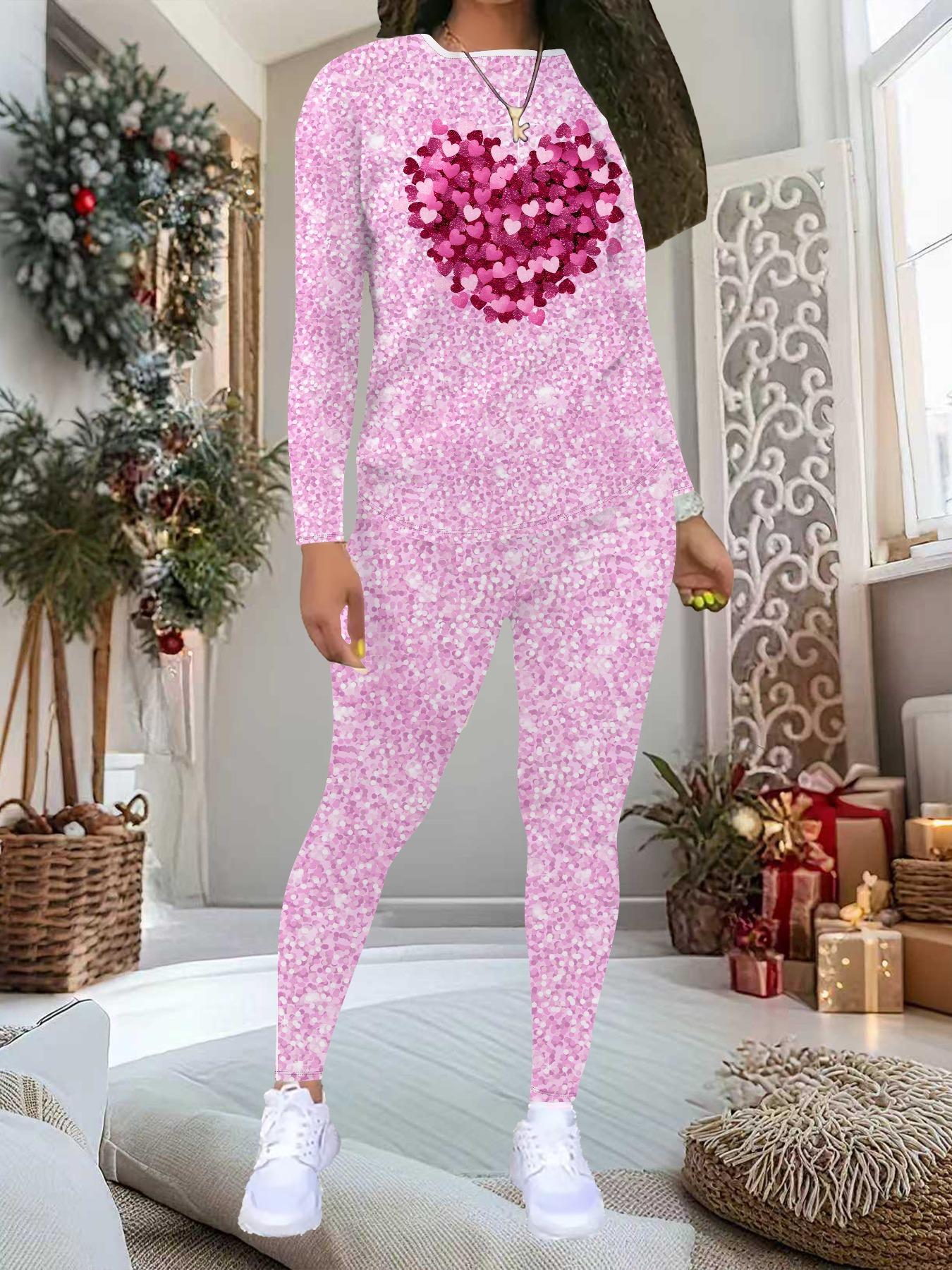 Женский костюм-двойка с принтом Любовь : Топ с длинным рукавом и круглым вырезом и брюки, праздничный лимитированный повседневный костюм для вечеринки в подарок XXL розовый
Женский костюм-двойка с принтом Любовь : Топ с длинным рукавом и круглым вырезом и брюки, праздничный лимитированный повседневный костюм для вечеринки в подарок XXL розовый