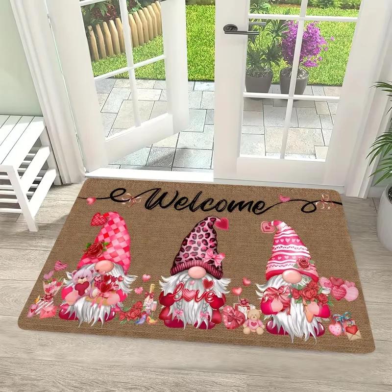 Valentine s Day Dwarf Welcome Doormat Machine Washable,Love Heart Gnome Polyester Mat, Outdoor Entrance Floor Mat for Home Decor 40x60cm
Valentine s Day Dwarf Welcome Doormat Machine Washable,Love Heart Gnome Polyester Mat, Outdoor Entrance Floor Mat for Home Decor 40x60cm
