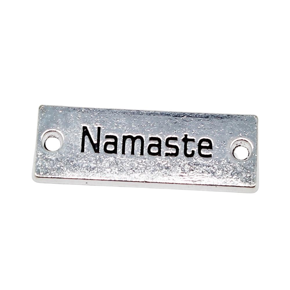 5шт Namaste Шармы Ювелирные компоненты Аксессуары Антикварное серебро Цвет Цинковый сплав 28X10mm
5шт Namaste Шармы Ювелирные компоненты Аксессуары Антикварное серебро Цвет Цинковый сплав 28X10mm