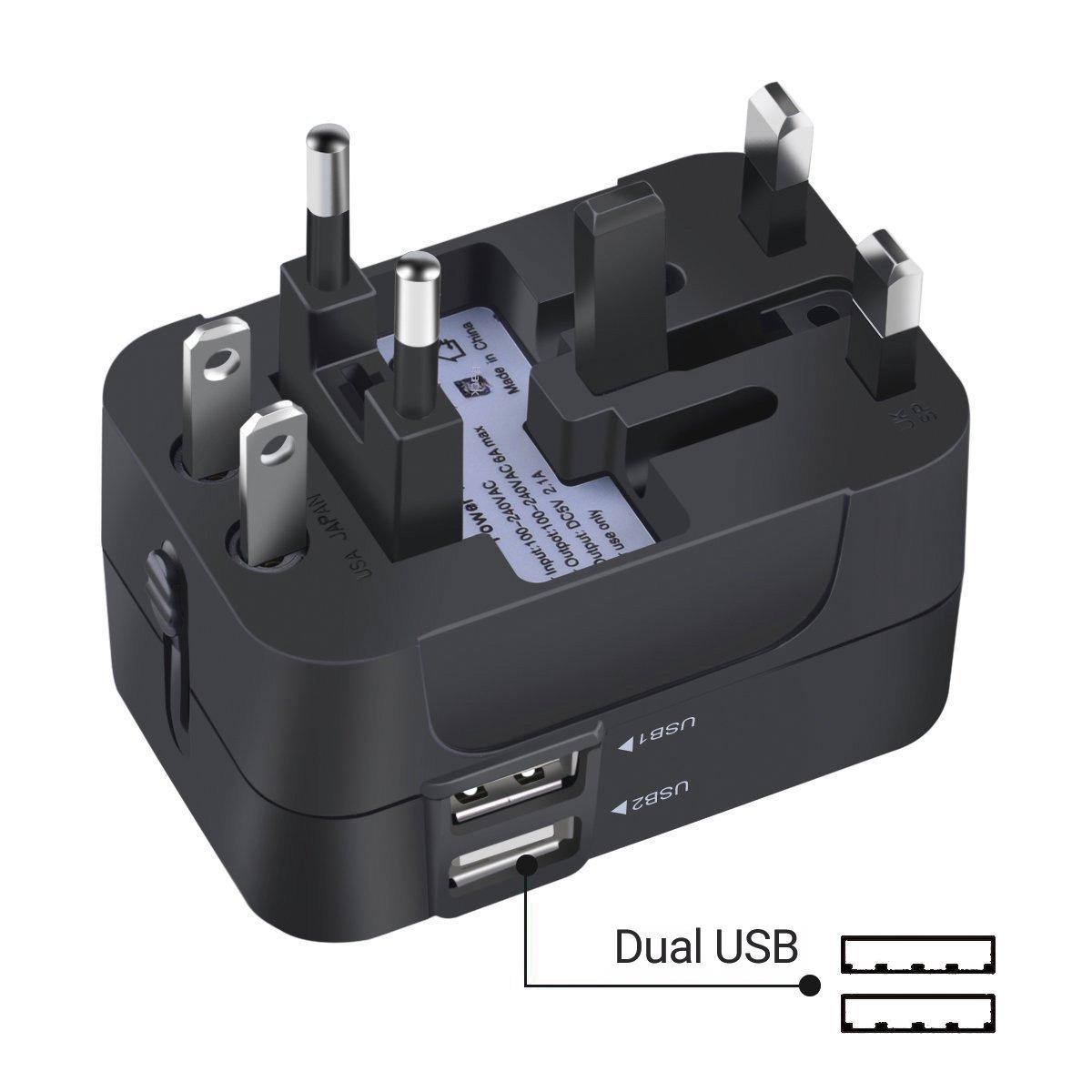 Універсальний конвертер Bison202 Dual USB 2.1A: Глобальна розетка Шеньчжень 1USB+1type-c чорний
Універсальний конвертер Bison202 Dual USB 2.1A: Глобальна розетка Шеньчжень 1USB+1type-c чорний