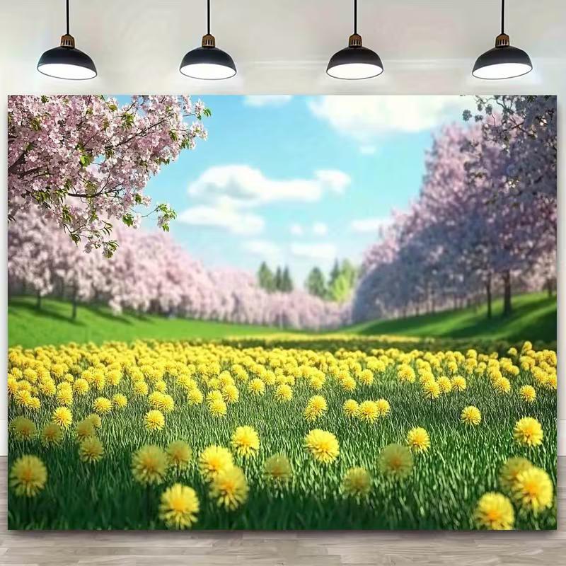 2D Pastel Spring Tapestry, 2D Flat Printing Cherry Blossom & Dandelion Background Cloth 47.2x31.5inch/120*80cm
2D Pastel Spring Tapestry, 2D Flat Printing Cherry Blossom & Dandelion Background Cloth 47.2x31.5inch/120*80cm