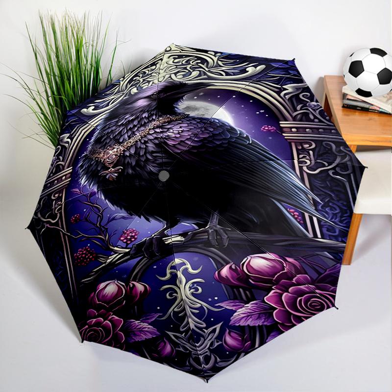 1PC Gothic skul Raven Umbrella Automatic Open/close, Sturdy Iron Frame & 8-Rib Struct, Umbrella for Women & Men, Christmas Gifts
1PC Gothic skul Raven Umbrella Automatic Open/close, Sturdy Iron Frame & 8-Rib Struct, Umbrella for Women & Men, Christmas Gifts