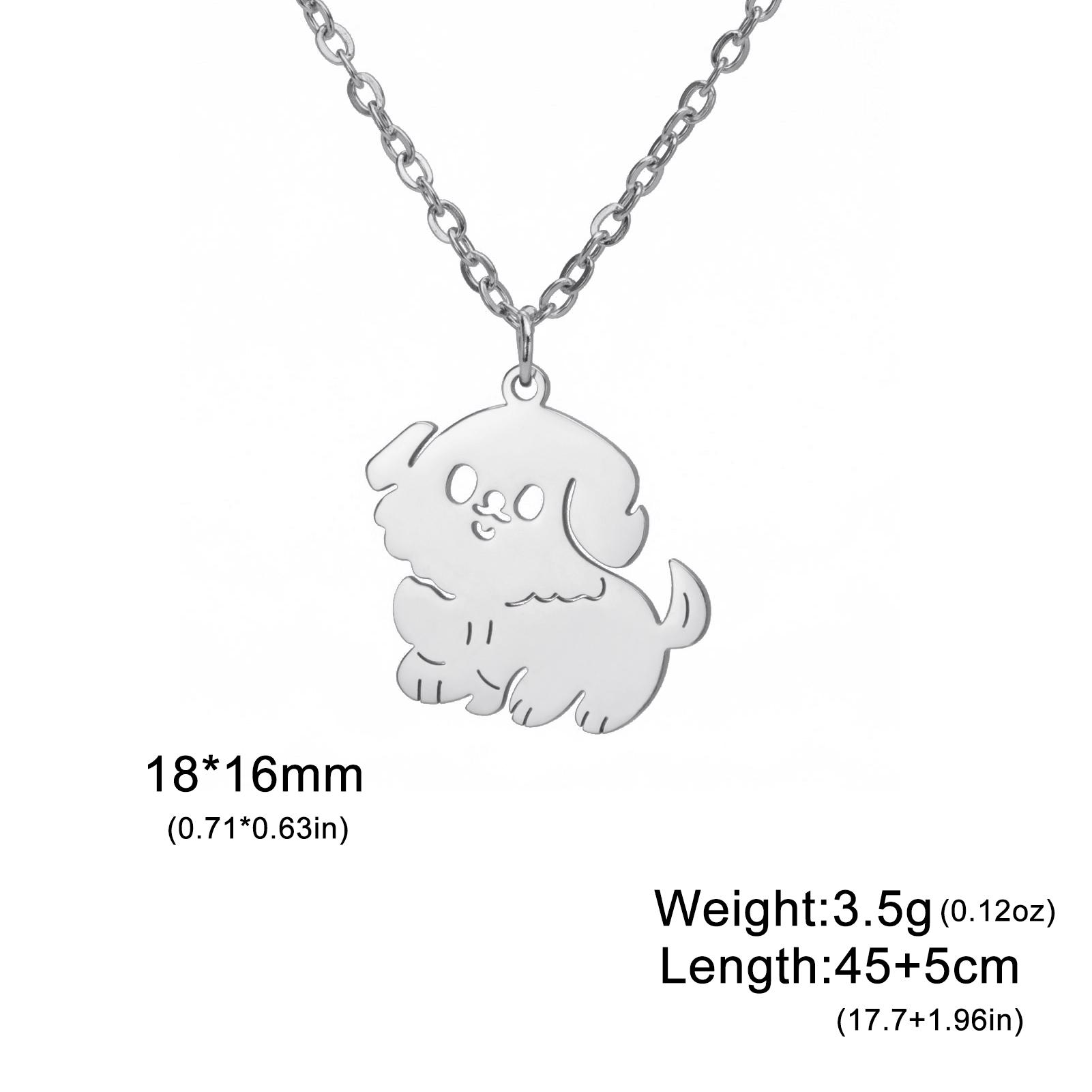 Cazador Cute Dog Teddy Puppy Bichon Frise Pendant Necklace for Women Girls Stainless Steel Necklace for Dog Lovers Gift Jewelry 45-50cm
Cazador Cute Dog Teddy Puppy Bichon Frise Pendant Necklace for Women Girls Stainless Steel Necklace for Dog Lovers Gift Jewelry 45-50cm