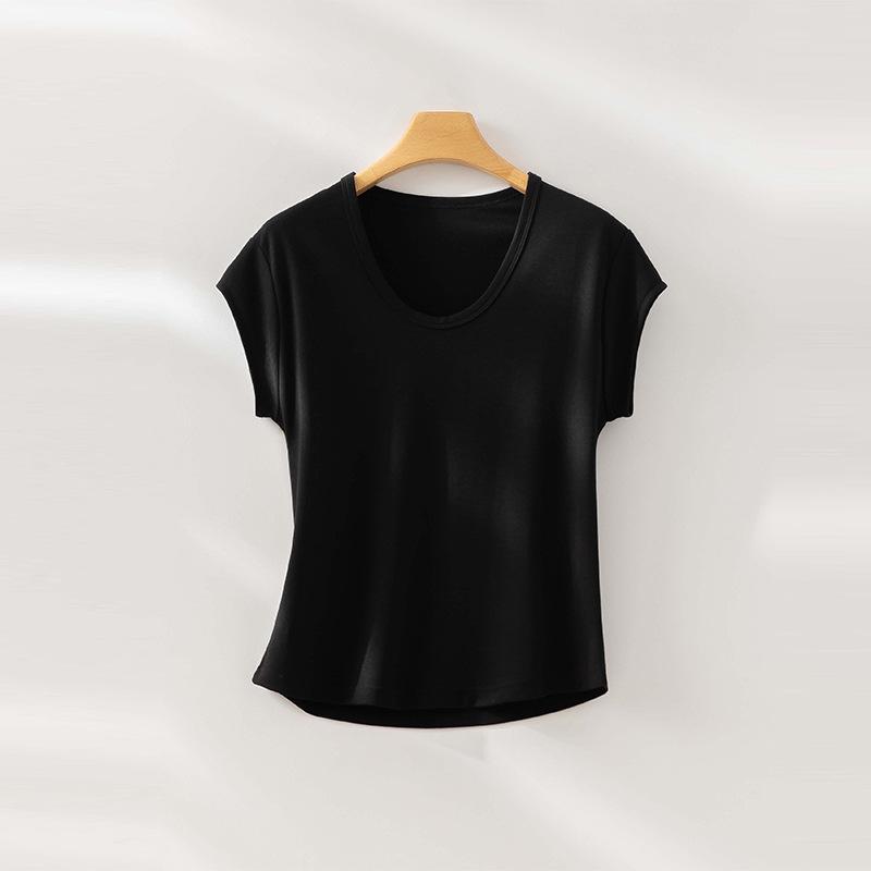 Macaron color clavicle collar short-sleeved shirt with bottoming shirt inside women s summer thin casual and thin knitted sweater S чёрный
Macaron color clavicle collar short-sleeved shirt with bottoming shirt inside women s summer thin casual and thin knitted sweater S чёрный