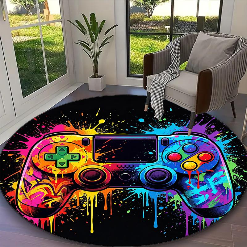 1pc Pop art style game controller Printed Chair Rug for Home Office Use, Living Room Kitchen Game Room Round Carpet Diameter 60cm
1pc Pop art style game controller Printed Chair Rug for Home Office Use, Living Room Kitchen Game Room Round Carpet Diameter 60cm
