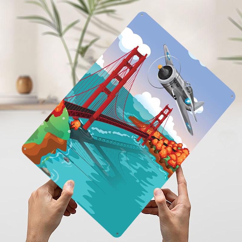 Golden Gate Flypast Printed Poster Customized Wall Art Retro Vintage Metal Tin Signs for Coffee Bar Accessories Room Decoration 7.9x11.8In(20x30cm)
Golden Gate Flypast Printed Poster Customized Wall Art Retro Vintage Metal Tin Signs for Coffee Bar Accessories Room Decoration 7.9x11.8In(20x30cm)