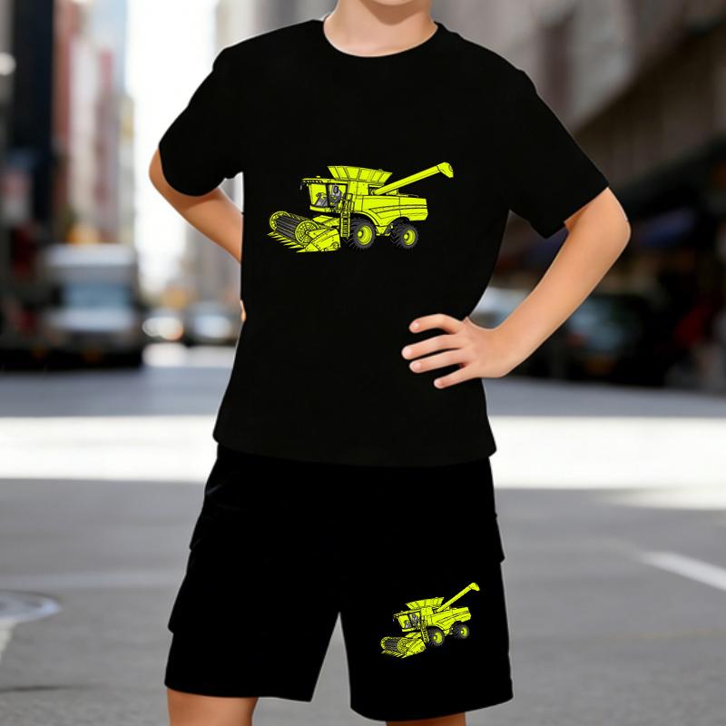 Boys 2 Piece Cartoon Harvester Print outfit, Short Sleeve T-Shirt and Shorts Set for Kids Age 5-14,Black ,White Sporty Casual Summer Clothes 5-6 Years чёрный
Boys 2 Piece Cartoon Harvester Print outfit, Short Sleeve T-Shirt and Shorts Set for Kids Age 5-14,Black ,White Sporty Casual Summer Clothes 5-6 Years чёрный