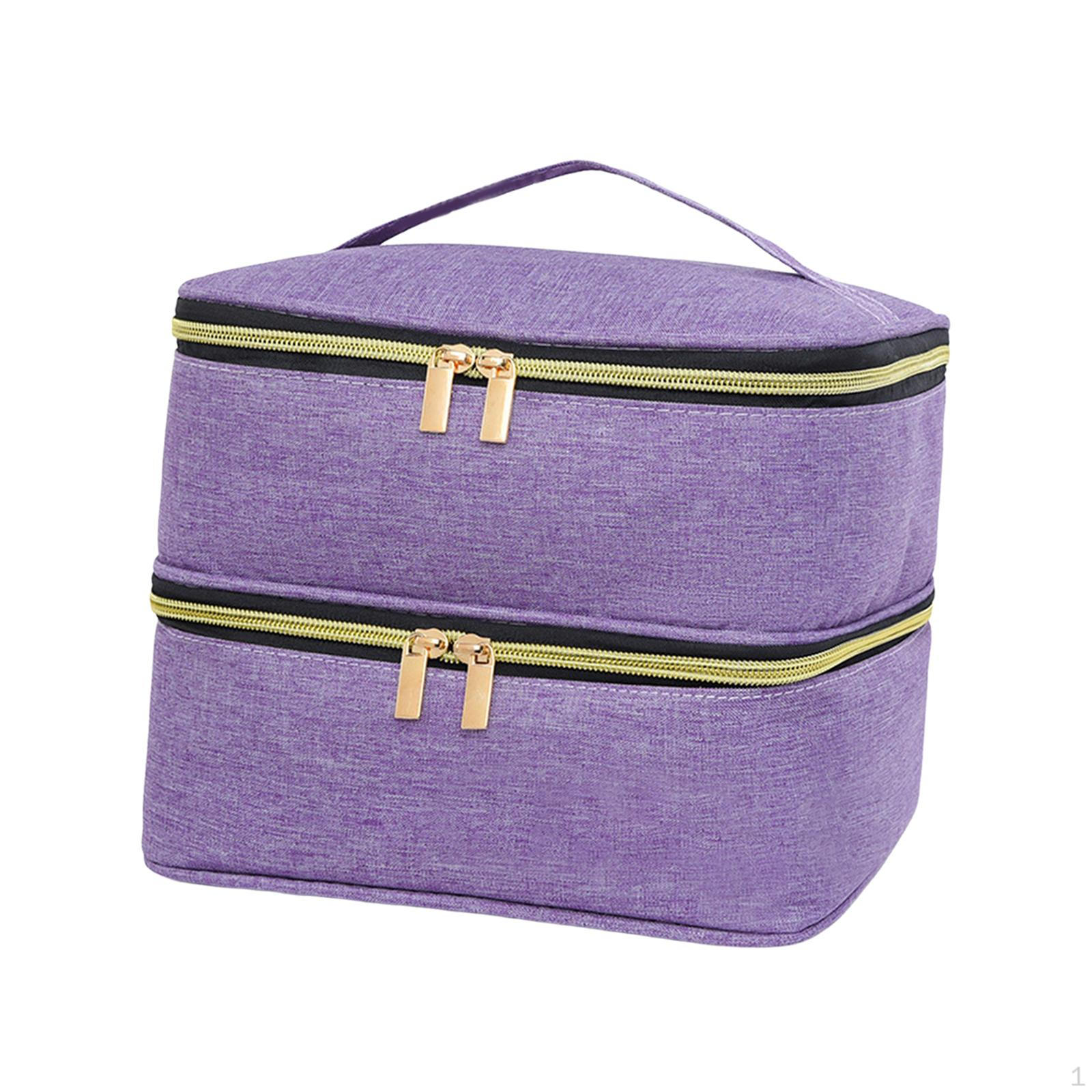 Двухуровневая сумка для хранения лака для ногтей с разделителями, вмещает 30 бутылочек, для женщин фиолетовый
Двухуровневая сумка для хранения лака для ногтей с разделителями, вмещает 30 бутылочек, для женщин фиолетовый