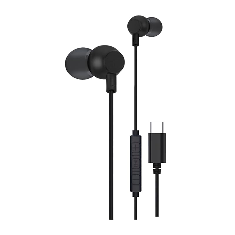 Built-in DAC Type-C earphones VTH-IC054 wired microphone call Canal type (black)
Built-in DAC Type-C earphones VTH-IC054 wired microphone call Canal type (black)