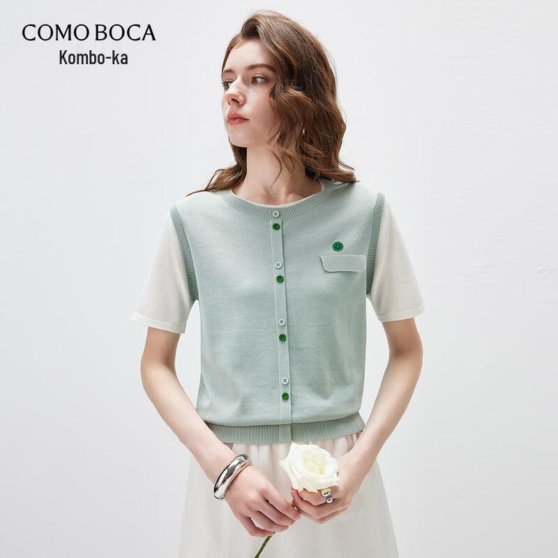 KEMONBOCA Women s Silk Blend Fake Two-Piece Knit Tee M
KEMONBOCA Women s Silk Blend Fake Two-Piece Knit Tee M