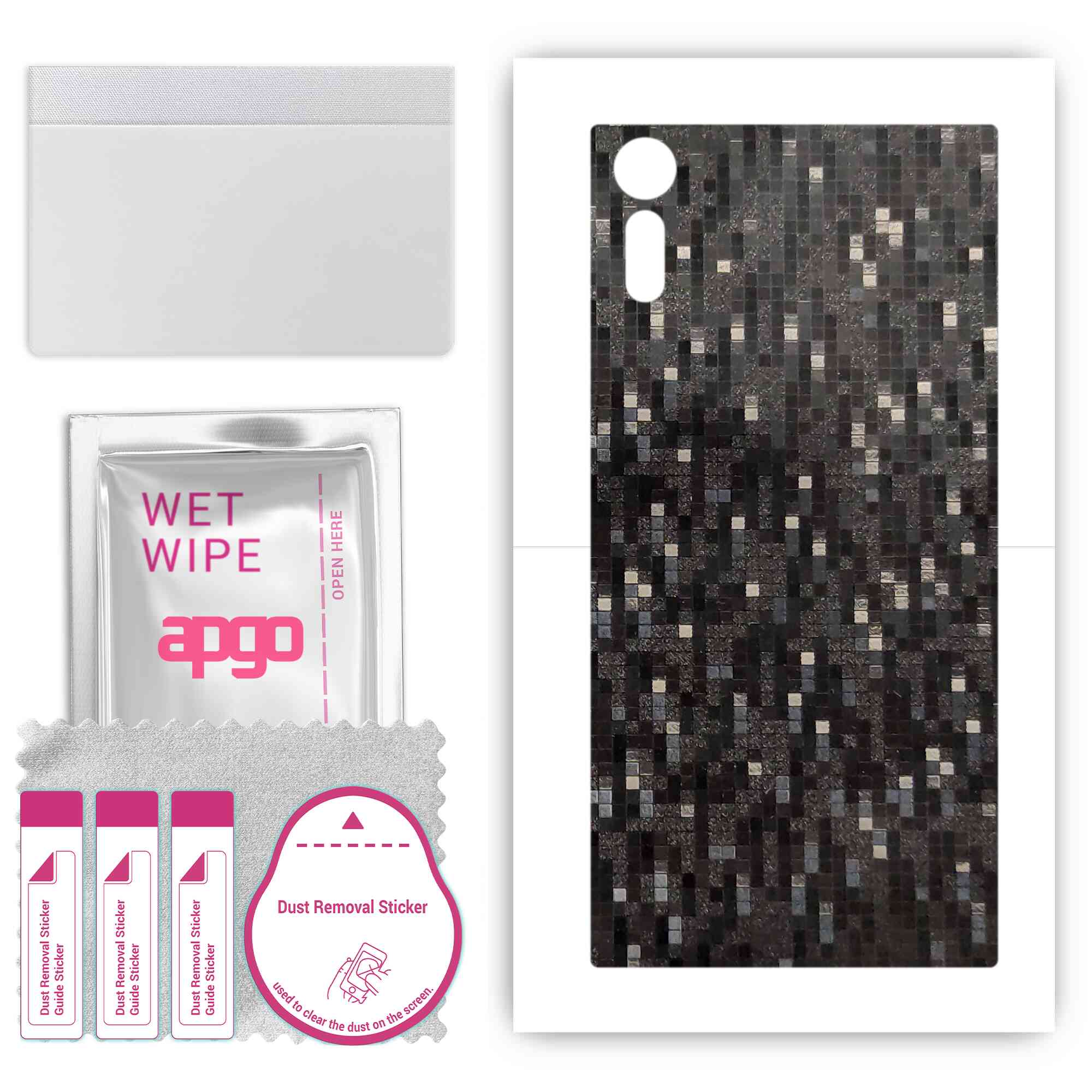 Apgo Protective Skin Sticker for the back compatible with Sony Xperia XZ, Wrap Film, Foil, Vinyl - Pattern Carbon Black Pixel
Apgo Protective Skin Sticker for the back compatible with Sony Xperia XZ, Wrap Film, Foil, Vinyl - Pattern Carbon Black Pixel