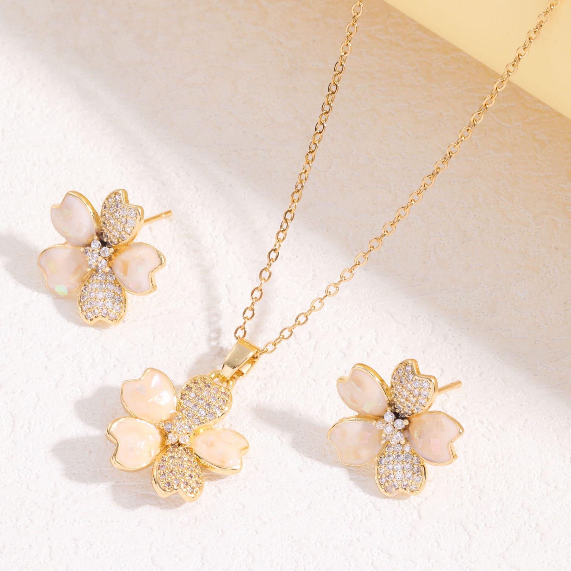 Five-Petaled Flower Necklace Female Fresh And Sweet Versatile Collarbone Chain Opal Set
Five-Petaled Flower Necklace Female Fresh And Sweet Versatile Collarbone Chain Opal Set
