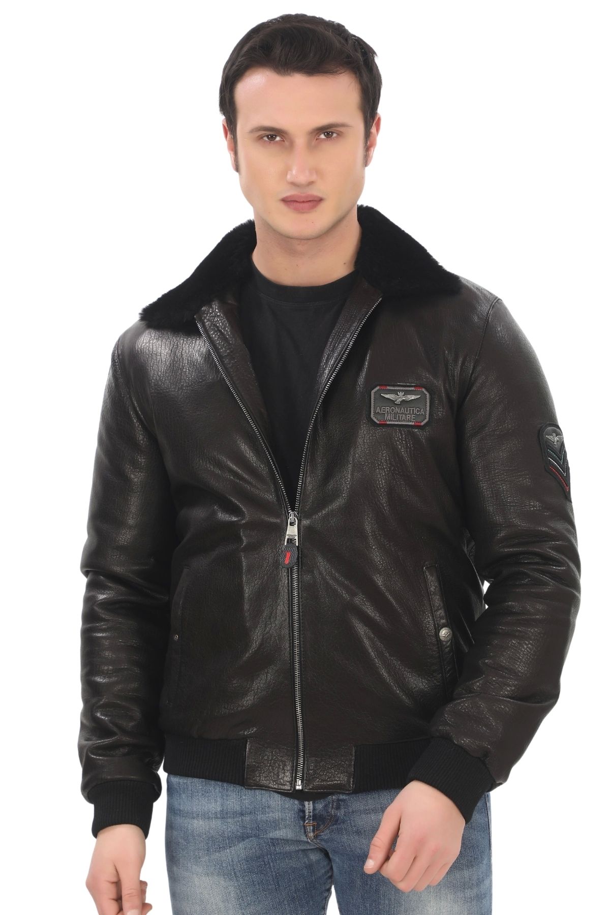 Men s Genuine Lambskin Bomber Jacket Black Zippered Fur Collar Coat Winter Leather Pilot Outerwear 2XL чорний
Men s Genuine Lambskin Bomber Jacket Black Zippered Fur Collar Coat Winter Leather Pilot Outerwear 2XL чорний