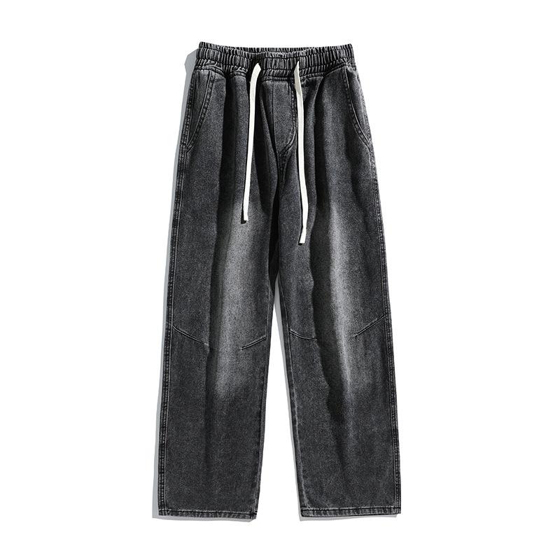 Spring and Autumn New American Retro Washed Jeans Men s Loose Straight-Piece Elastic Waist Wide Legs M
Spring and Autumn New American Retro Washed Jeans Men s Loose Straight-Piece Elastic Waist Wide Legs M
