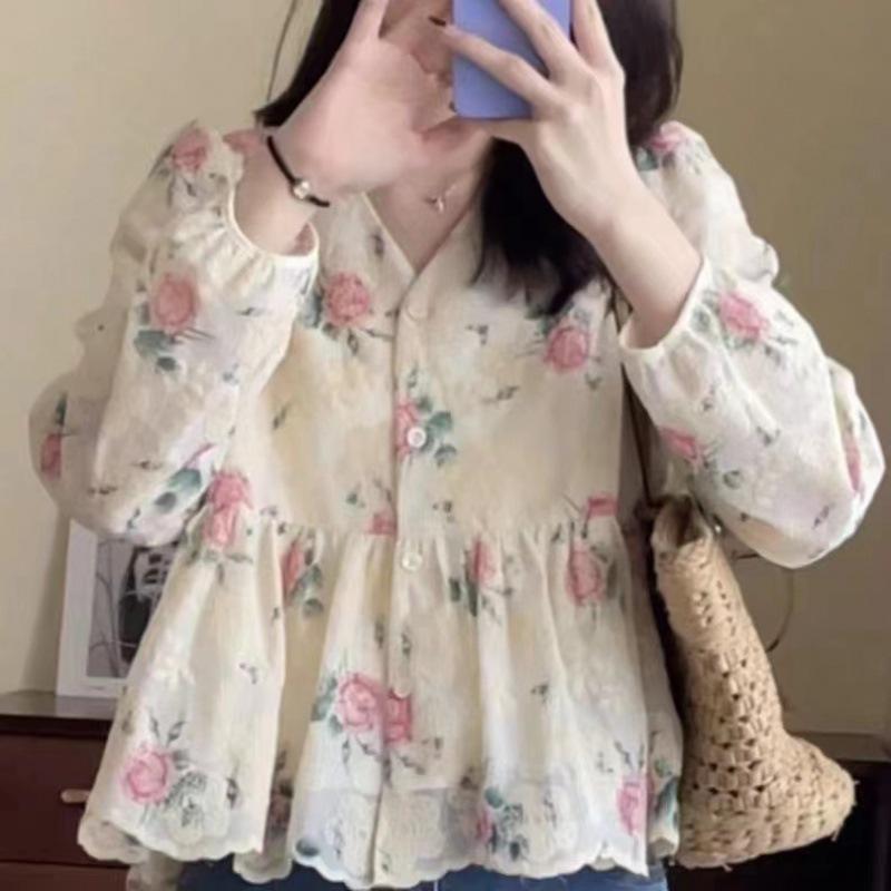 New Spring Dress, New Small Short Lace Shirt Female Design Sense Niche Puff Sleeve Floral Shirt Woman 2XL
New Spring Dress, New Small Short Lace Shirt Female Design Sense Niche Puff Sleeve Floral Shirt Woman 2XL