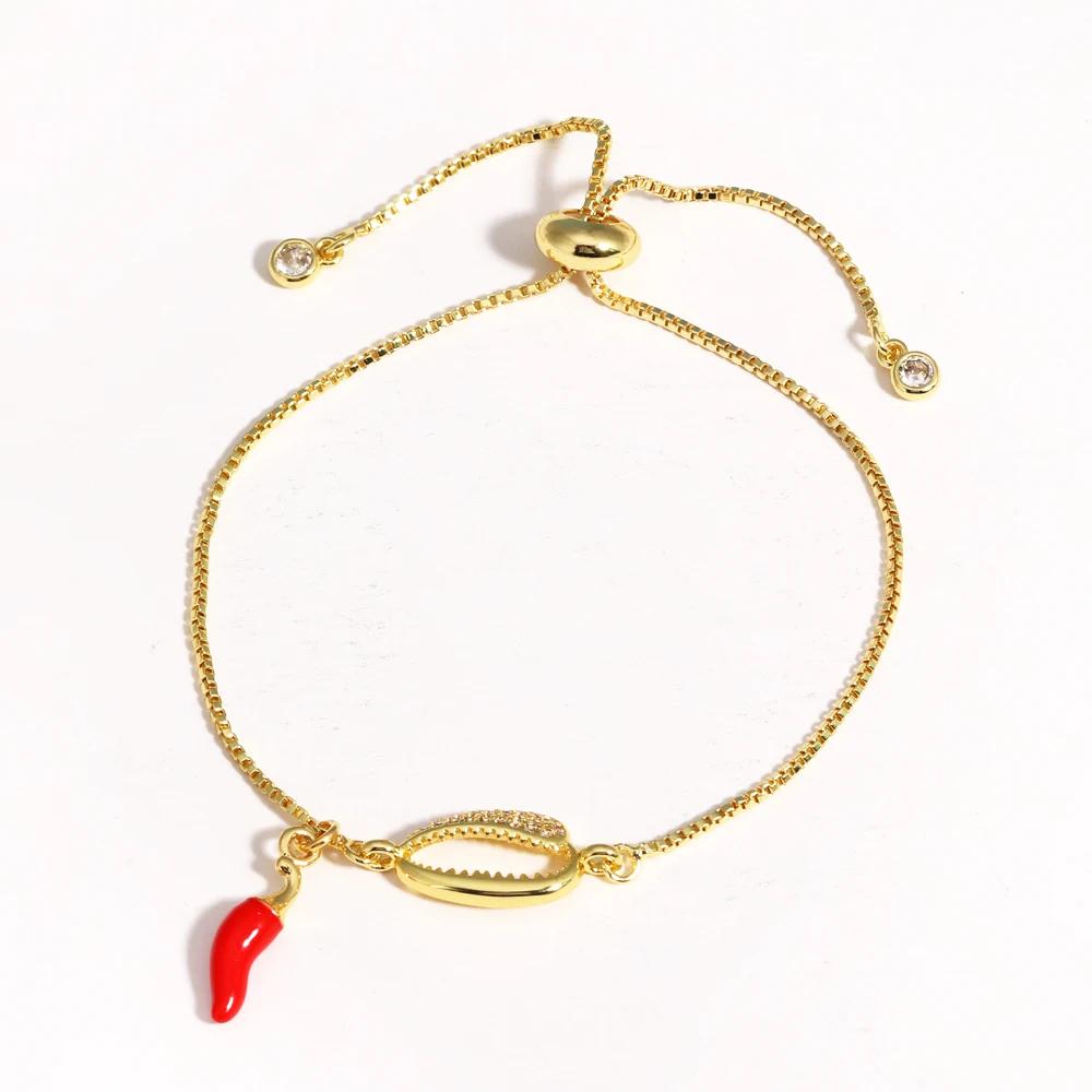 Adjustable Cute Red Chili Charms Zircon Shell Bracelets For Women Men Summer Waterproof Daily Accessories Jewelry Gift
Adjustable Cute Red Chili Charms Zircon Shell Bracelets For Women Men Summer Waterproof Daily Accessories Jewelry Gift