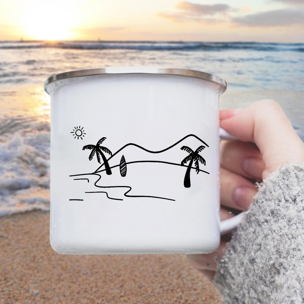 Personalized Surfer Beach Camper Mug Underwater Divers Hawaii Cups Beach Campfire Enamel Water Coffee Mugs Creative Surfing Gift 360ML
Personalized Surfer Beach Camper Mug Underwater Divers Hawaii Cups Beach Campfire Enamel Water Coffee Mugs Creative Surfing Gift 360ML