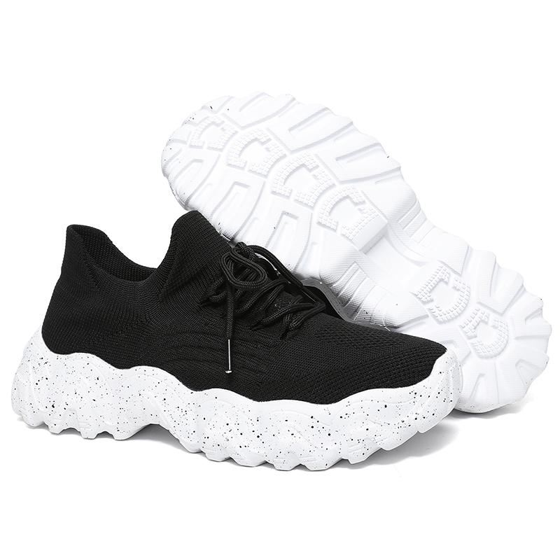 Новая Мода Унисекс Повседневная Обувь Летняя Сетка Мягкая Тренировочная Обувь для Бега Ультра Легкая Противоскользящая Износостойкая Дышащая Обувь 36 черный белый