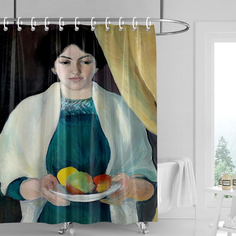 Vintage Garden Party Shower Curtain - Elegant Figures in Blue, Green & Yellow, Waterproof with Grommets, Classic Bathroom Decor 90x180cm
Vintage Garden Party Shower Curtain - Elegant Figures in Blue, Green & Yellow, Waterproof with Grommets, Classic Bathroom Decor 90x180cm
