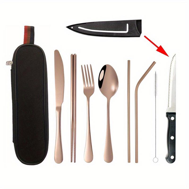 1 комплект портативных дорожных многоразовых столовых приборов, столовое серебро, дорожные столовые приборы из нержавеющей стали Black bag чёрный
1 комплект портативных дорожных многоразовых столовых приборов, столовое серебро, дорожные столовые приборы из нержавеющей стали Black bag чёрный