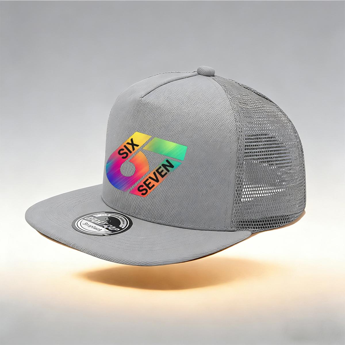 1/2PC Flat Brim Mesh Trucker Hat, Breathable, Gradient 67 SIX SEVEN Print, Retro Streetwear for Men Women сірий
1/2PC Flat Brim Mesh Trucker Hat, Breathable, Gradient 67 SIX SEVEN Print, Retro Streetwear for Men Women сірий