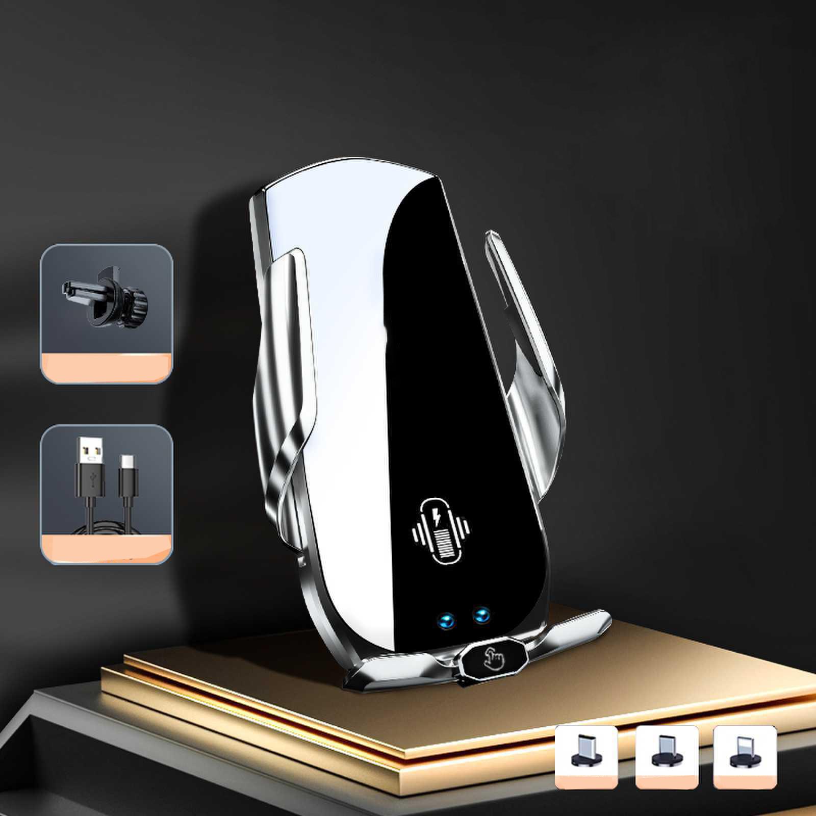 Автомобильный беспроводной держатель для зарядки мобильного телефона с интеллектуальной индукцией, полностью автоматическим открыванием и закрыванием серебряный
Автомобильный беспроводной держатель для зарядки мобильного телефона с интеллектуальной индукцией, полностью автоматическим открыванием и закрыванием серебряный