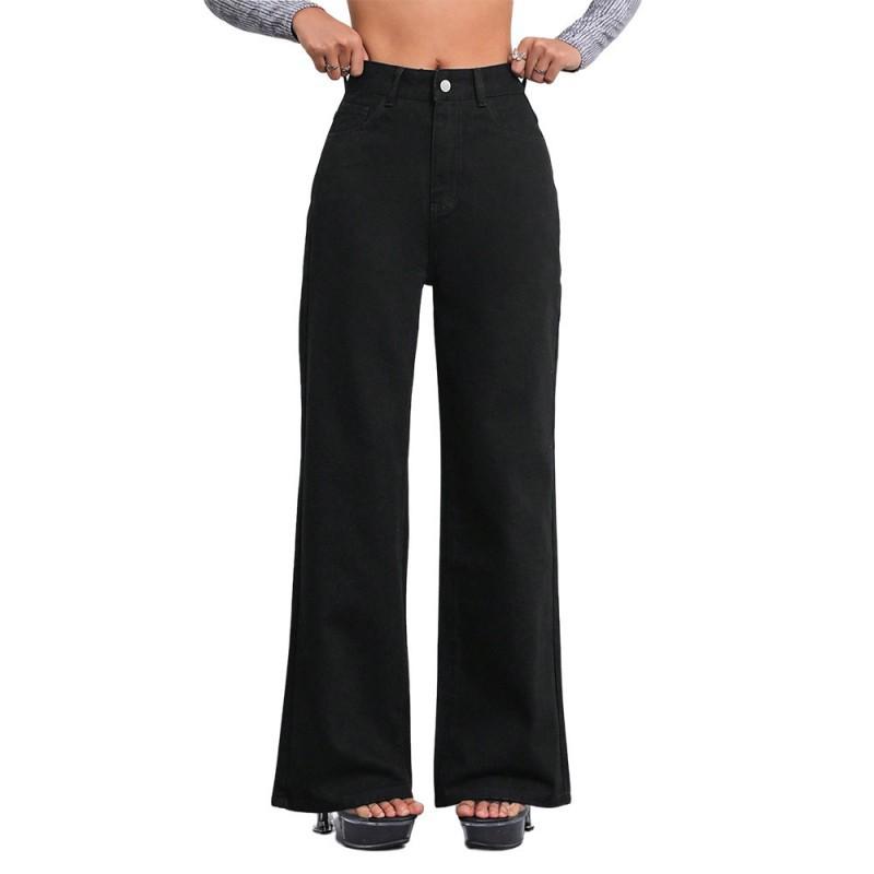 Casual Straight Jeans High-rise Black Water-washing Floor-dragging Pants XS чёрный
Casual Straight Jeans High-rise Black Water-washing Floor-dragging Pants XS чёрный