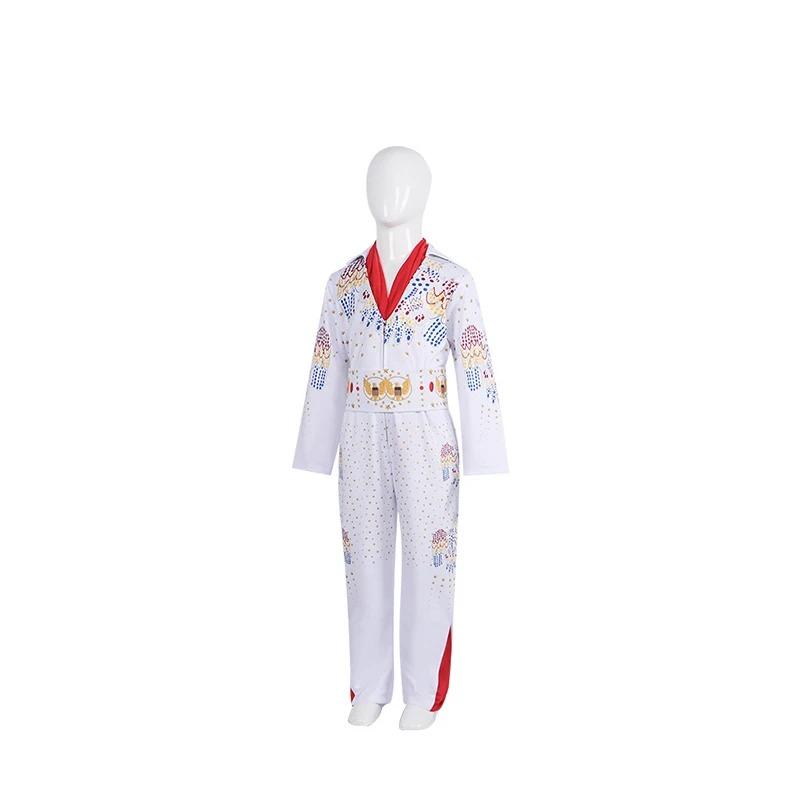 Movie Presley Cosplay Costume Diamond Rock Singer Cosplay Adult Children White Printed Jumpsuit Suits Halloween Costume KIDS 110
Movie Presley Cosplay Costume Diamond Rock Singer Cosplay Adult Children White Printed Jumpsuit Suits Halloween Costume KIDS 110