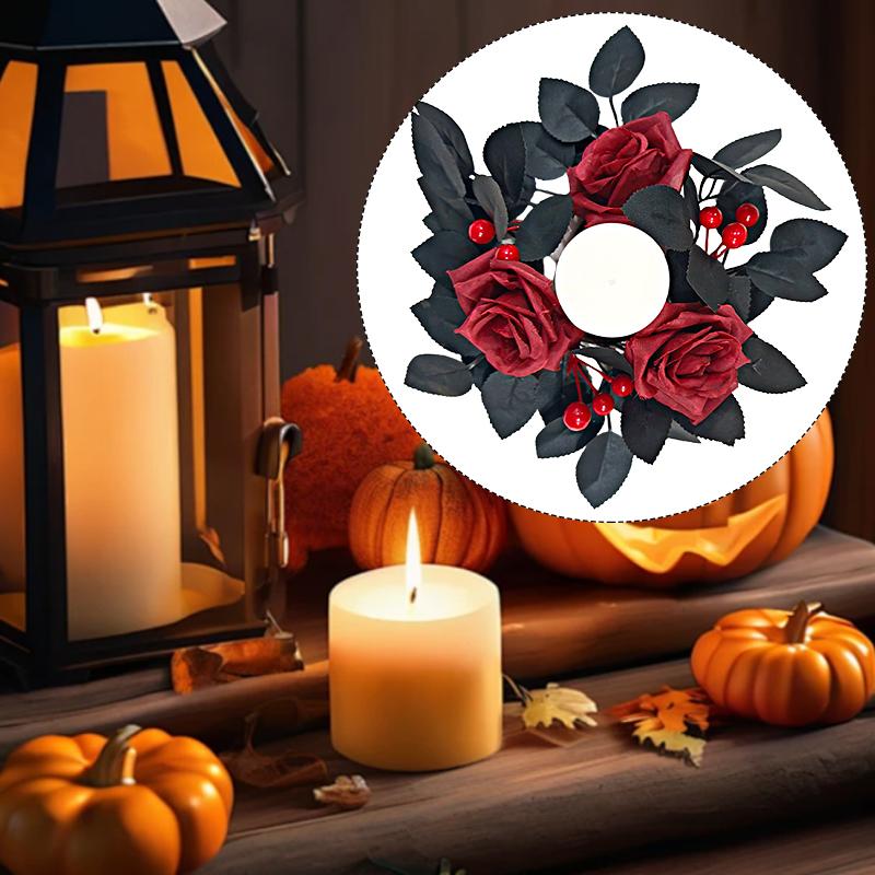Halloween Plastic Desktop Table Black Leaves Ornament Candle Ring Arrange Props Candlestick Wreath Garland Chic Party Decoration
Halloween Plastic Desktop Table Black Leaves Ornament Candle Ring Arrange Props Candlestick Wreath Garland Chic Party Decoration