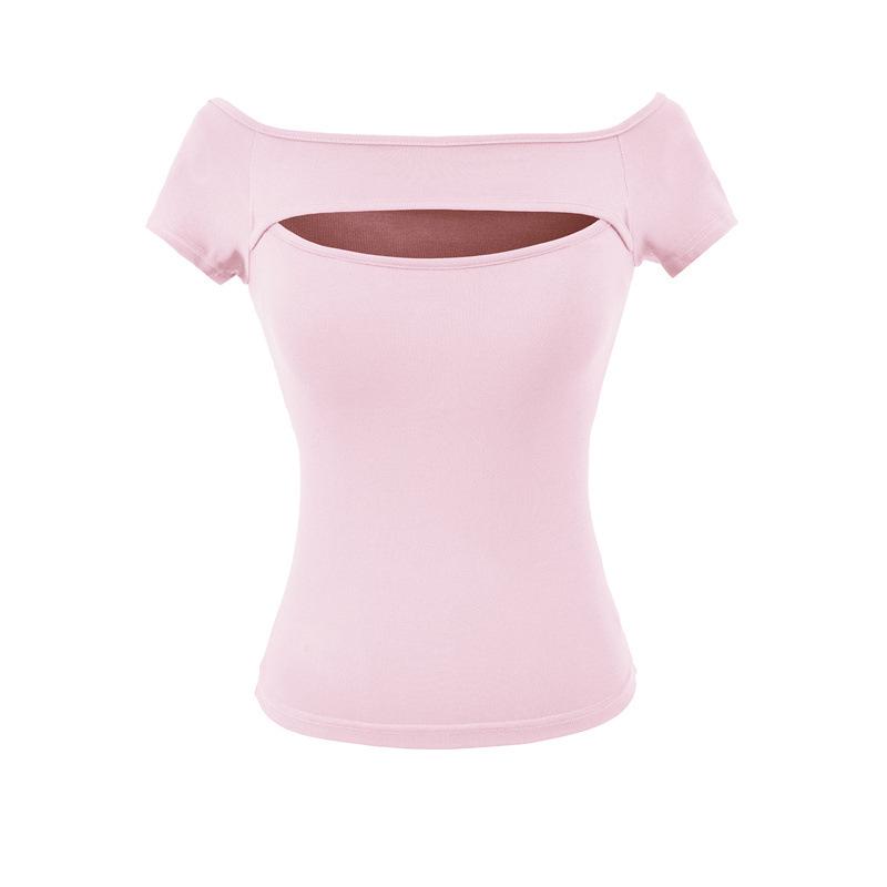 Chic One-Shoulder Hollow Short-Sleeve Women s Slim-Fit T-Shirt Medium
Chic One-Shoulder Hollow Short-Sleeve Women s Slim-Fit T-Shirt Medium