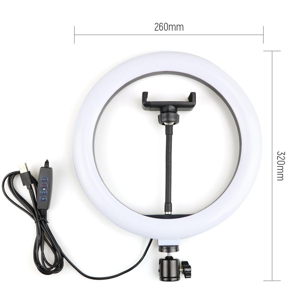 Dimmable LED Selfie Ring Light Camera Phone USB ring lamp Photography Fill Light with Phone Holder Stand For Makeup Live Stream
Dimmable LED Selfie Ring Light Camera Phone USB ring lamp Photography Fill Light with Phone Holder Stand For Makeup Live Stream