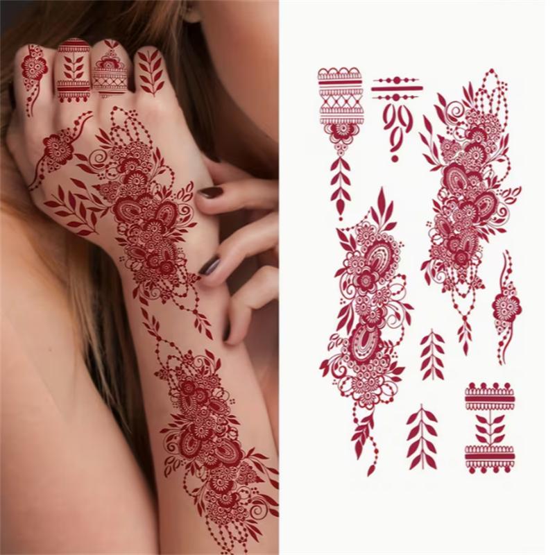 Sweatproof Body Art Neck Arms Mandala Designs For Hands Perfect For Weddings Party Accessories Decorative Tattoos Back Elegant Floral Accessories 2 Sheets червоний
Sweatproof Body Art Neck Arms Mandala Designs For Hands Perfect For Weddings Party Accessories Decorative Tattoos Back Elegant Floral Accessories 2 Sheets червоний