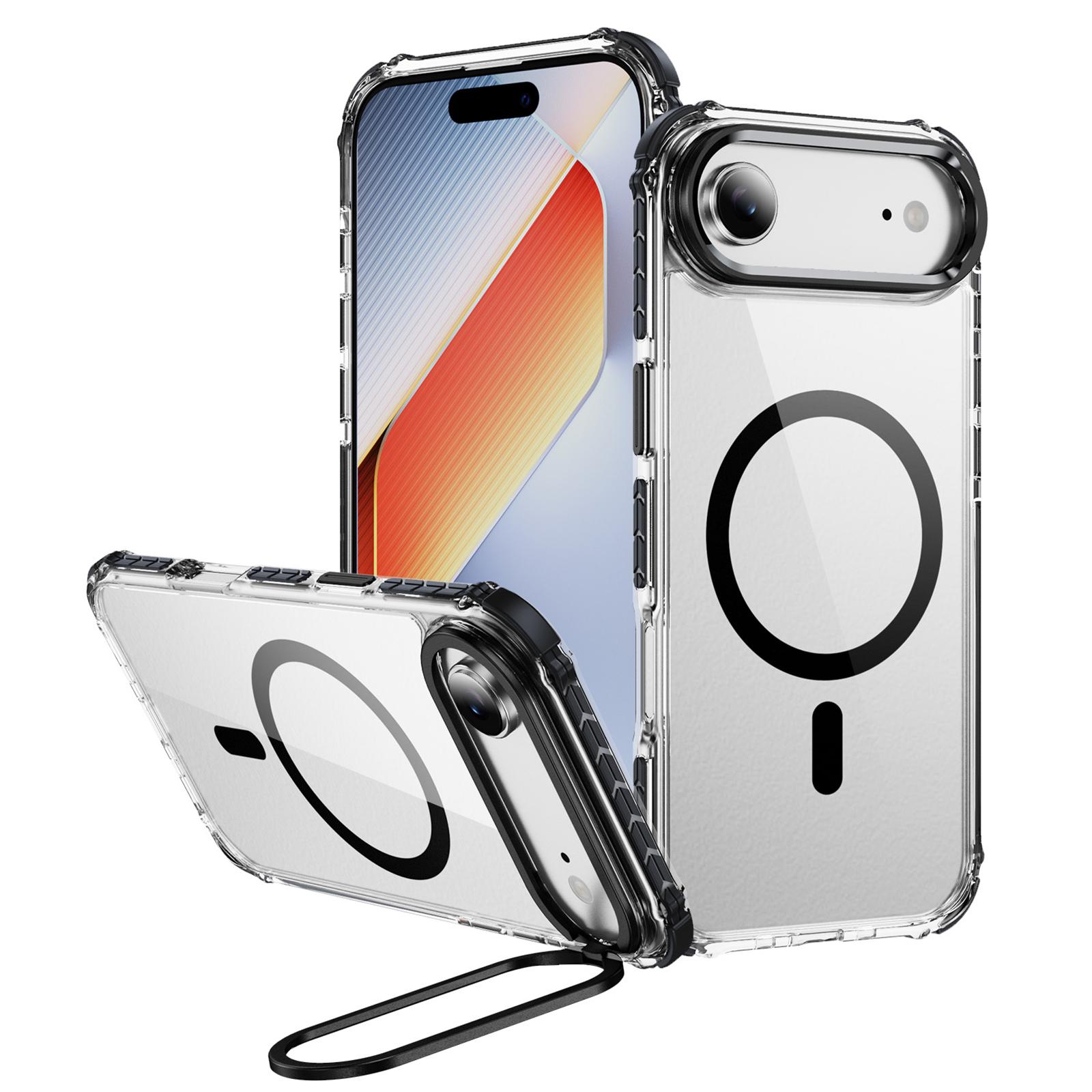 Прозрачный чехол для iPhone 17 Air с крышкой-подставкой для объектива, совместимый с MagSafe Black
Прозрачный чехол для iPhone 17 Air с крышкой-подставкой для объектива, совместимый с MagSafe Black