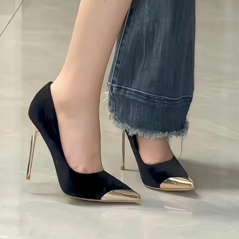 Модная весенняя новинка, туфли на тонком каблуке, женская мода, металлический острый носок, неглубокий вырез, замшевые слипоны, противоскользящие, износостойкие, высокие каблуки 40 чёрный
Модная весенняя новинка, туфли на тонком каблуке, женская мода, металлический острый носок, неглубокий вырез, замшевые слипоны, противоскользящие, износостойкие, высокие каблуки 40 чёрный